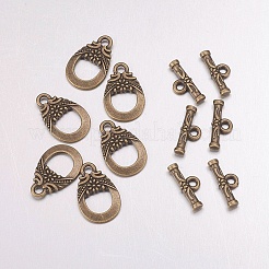 Сплавочные застежка тоггл тибетского стиля X-MAC2014-NF