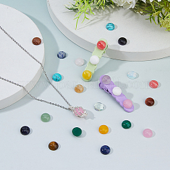 60шт. 20-х цветные натуральные нефритовые кабошоны&nbsp;G-FH0002-74