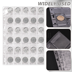30 альбом для коллекции монет из ПВХ-пластика&nbsp;AJEW-WH0696-157