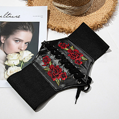 1 шт. широкий эластичный корсетный ремень из искусственной кожи&nbsp;AJEW-WR0002-01B