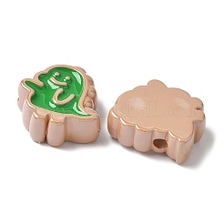 10шт акриловые эмалевые бусины&nbsp;OACR-H048-01C-01