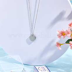 Ожерелья с подвеской в виде сердца из нержавеющей стали в виде погребальной шкатулки&nbsp;DIY-CN0003-41P