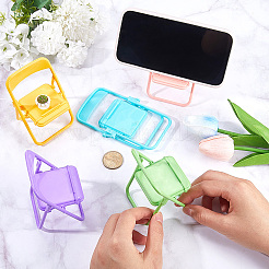 5 шт. 5 стильных симпатичных мини-подставок для сотового телефона в форме стула&nbsp;AJEW-CP0007-16