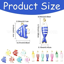 28 шт. 14 стильных эмалевых подвесок из нержавеющей стали&nbsp;STAS-YW0011-20