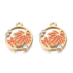 Подвески из сплава с эмалью на осеннюю тему ENAM-N048-010A