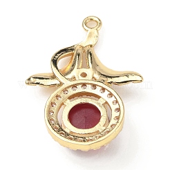 Латунь с подвесками из стекла k9 и стразами&nbsp;KK-C024-09KCG-02