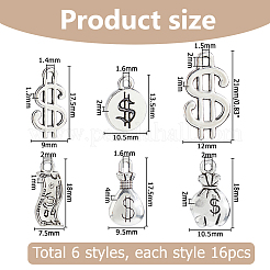 96шт 6 стиля подвески из сплава в тибетском стиле&nbsp;FIND-HS0001-75