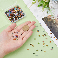 500шт 10 цвета гальванические стеклянные бусины&nbsp;EGLA-DC0001-10