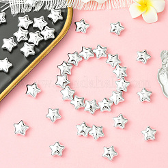 60 шт. гальванопокрытие непрозрачные акриловые бусины&nbsp;PACR-PA0001-04A