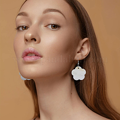 6 пара 6-х стилевых серег-подвесок с геометрической формой в виде ракушек EJEW-FI0001-79