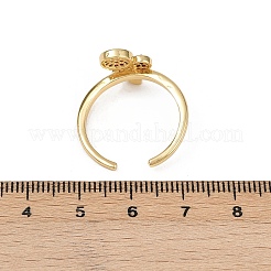 Регулируемые манжетные кольца с микропаве из кубического циркония из латуни RJEW-C139-12G