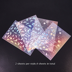 Пластиковые фото лазерные наклейки AJEW-OC0001-05