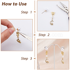 84 шт. фурнитура для сережек-гвоздиков из нержавеющей стали 304 3 размера STAS-FH0002-20LG