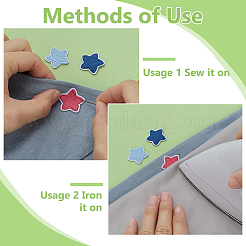 98 шт. компьютерная вышивка в виде звезды на тканевой основе&nbsp;PATC-FG0003-21