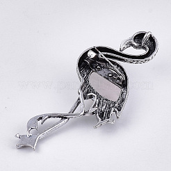 Броши / подвески из натурального розового кварца G-S353-06F