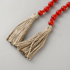 Круглые бусины из натурального дерева настенные украшения&nbsp;HJEW-WH20011-05B