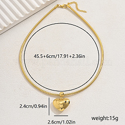 Женское ожерелье с подвеской в форме сердца из нержавеющей стали 201 DK9746