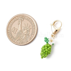 Подвесные украшения из бисера в виде лимонного стекла&nbsp;HJEW-MZ00333-02