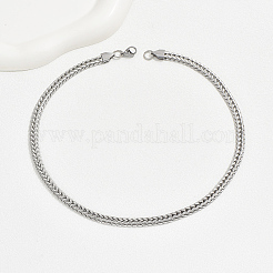 Элегантные ожерелья из нержавеющей стали 201 пробы с цепочкой из пшеницы для повседневного ношения и образа для отпуска NT2171-2