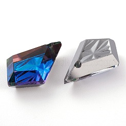 Подвески из тисненого стекла со стразами GLAA-J101-01B-001BB