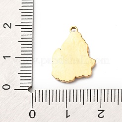 Рождественские эмалевые подвески из нержавеющей стали 304&nbsp;LS-STAS-B112-02G-03