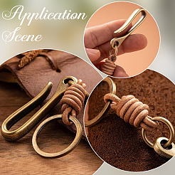 2 шт. 2-цветный сплав U-образный брелок для ремня KEYC-SC0001-65