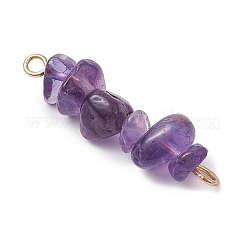 7 шт. 7 стиля чакра натуральная красная яшма & хаулит & тигровый глаз & сердолик & зеленый авантюрин & лазурит & аметист чип бисерные подвески-соединители PALLOY-JF02893