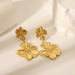 Модные серьги-гвоздики с цветком из нержавеющей стали 304&nbsp;VY5463