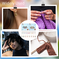 2 набор из 2 стеклянных жемчужин и самодельных бусин из полимерной глины для фиксации стежков HJEW-NB0002-08