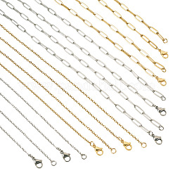 16 шт. 4 стиля цепочки из нержавеющей стали 304 NJEW-TAC0026