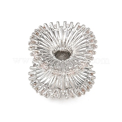 Латунные микро проложить кубического циркония бусы KK-F921-05P