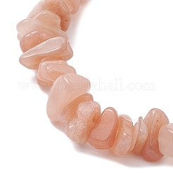 Браслеты с подвесками из натурального солнечного камня и бусинами BJEW-JB12312-01