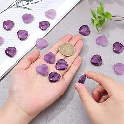 20 шт. окрашенный в сердце натуральный полосатый агат в форме сердца пальмовый камень G-FH0001-20