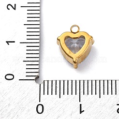 Подвески из нержавеющей стали 304 со стразами STAS-P386-01G-04