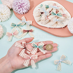 24 шт. 4 стиля полиэфирного кружева с бантом-украшением&nbsp;DIY-TA0015-29