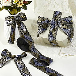 Жаккардовая цветочная лента из полиэстера OCOR-WH0082-266