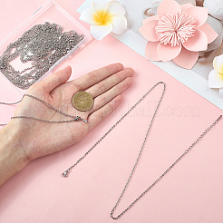 30 шт. ожерелье из цепочек из нержавеющей стали 304 для мужчин и женщин NJEW-BBC0001-46