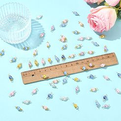 96 шт. 8 стиля подвесок-соединителей из стеклянного жемчуга&nbsp;PALLOY-FS00065