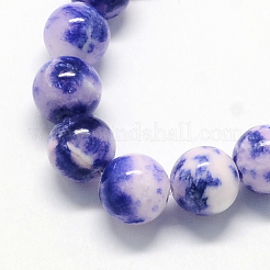 Натуральные окрашенные нити бус из персидского нефрита и драгоценных камней&nbsp;G-R271-6mm-XP14