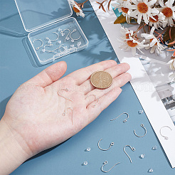 16 шт. 2 стиля 925 крючка для сережек из стерлингового серебра&nbsp;STER-ME0001-21