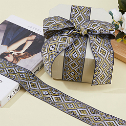 Полиэфирные жаккардовые ленты в форме ромбов&nbsp;OCOR-WH0082-141B