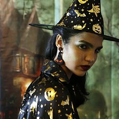 Серьги-гвоздики из пластика и бисера&nbsp;FS-WG1172A-01