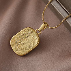 Ожерелья с подвеской-цветком из хирургической нержавеющей стали 316 с прямоугольной эмалью для женщин&nbsp;GH2755