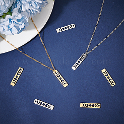 12 шт. подвески из нержавеющей стали 201 двух цветов&nbsp;STAS-UN0044-48