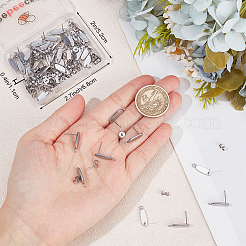 50 шт. овальная фурнитура для сережек-гвоздиков из нержавеющей стали 304 STAS-BBC0004-25