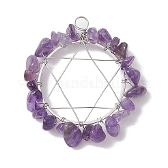 Подвески из смешанной крошки драгоценных камней&nbsp;PALLOY-JF02549-02