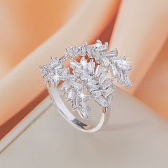 Открытые манжеты из латуни с микропаве и цирконием для женщин FS-WG6AE98-01