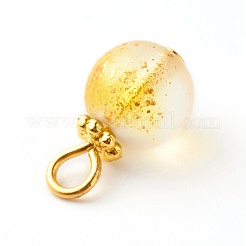 Матовые стеклянные бусины из фольги PALLOY-JF00808