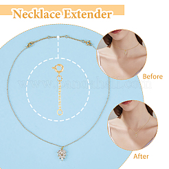 20 шт. 5-х стильный латунный удлинитель цепи кабеля KK-GO0001-55