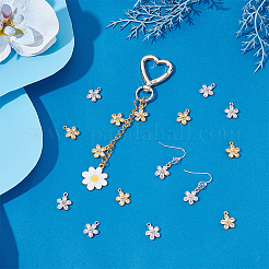 20 шт. 2-х цветная латунь с подвесками из кубического циркония KK-PH0012-42